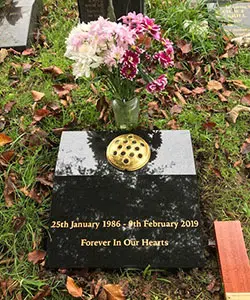 Cremation Black Granite Polished Memorial Tablet Headstone