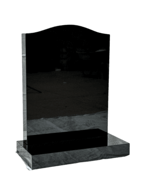 ogee top headstone black granite