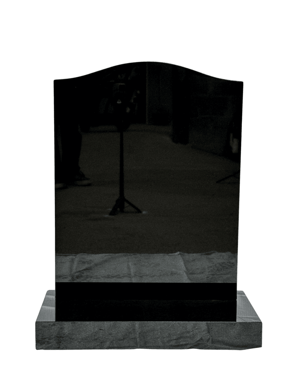 ogee top headstone black granite